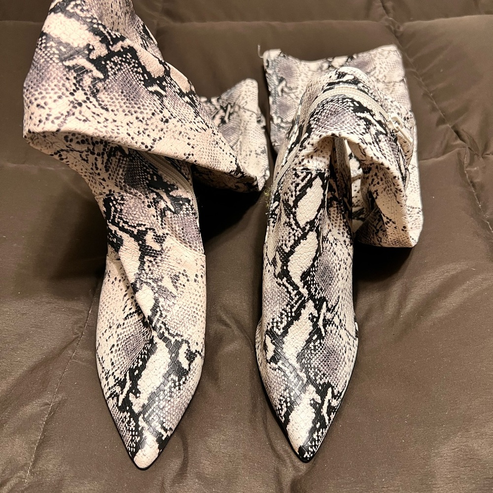 Jacob Snake Print Over the Knee Boots